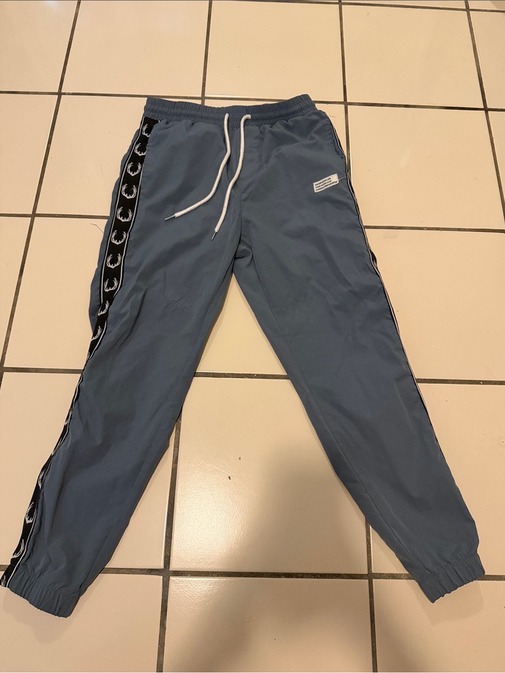 SHEIN Slate Blue Joggers with Black Side Stripe
